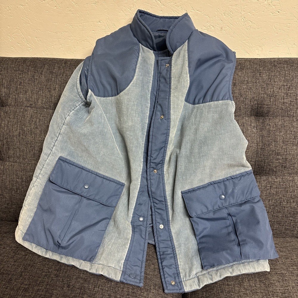 Aurora International Abbmoor Vest Mens Large Blue Outdoors Hiking Gorpcore